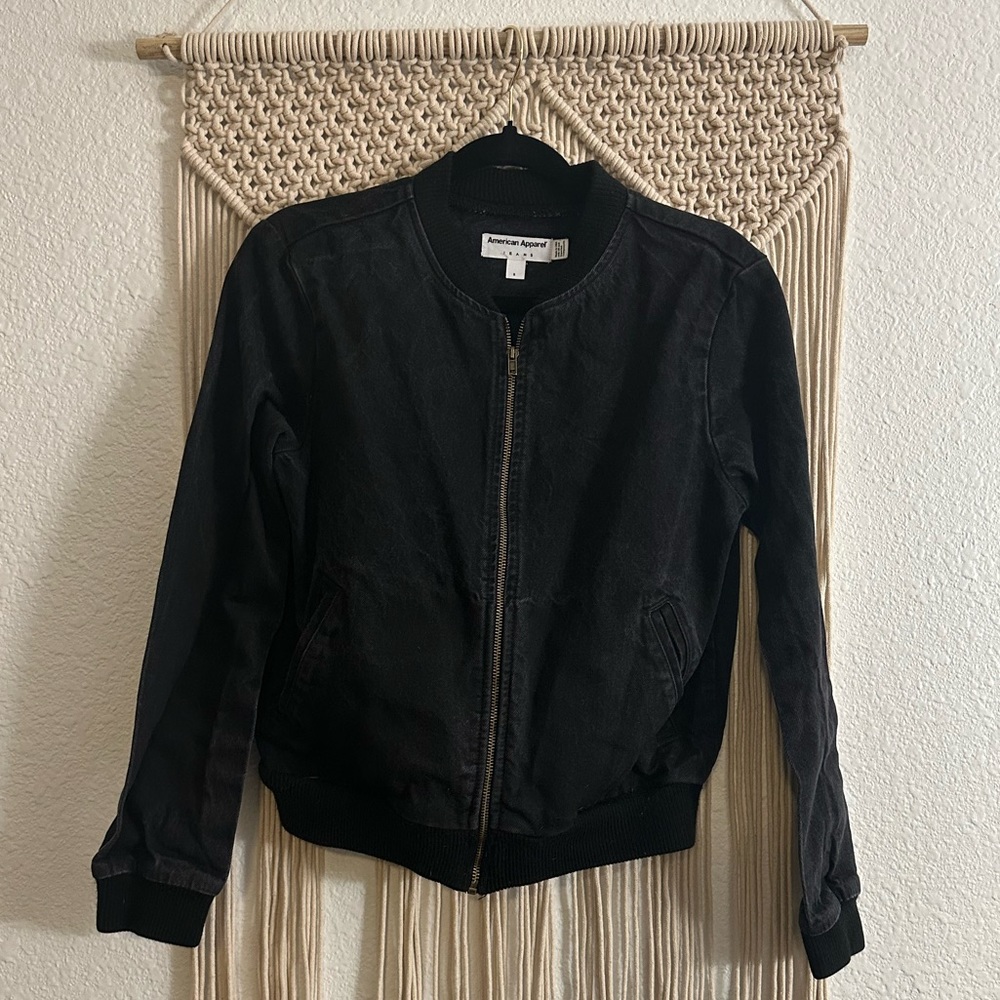 American Apparel Denim Bomber Jacket